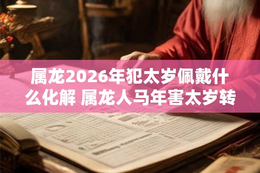 属龙2026年犯太岁佩戴什么化解 属龙人马年害太岁转运方法