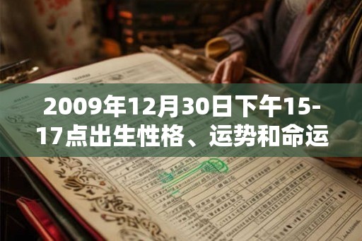 2009年12月30日下午15-17点出生性格、运势和命运