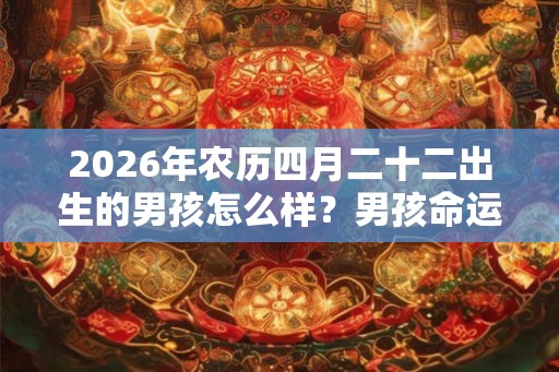 2026年农历四月二十二出生的男孩怎么样？男孩命运解析
