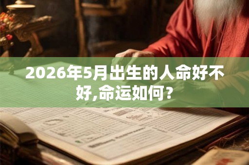 2026年5月出生的人命好不好,命运如何？