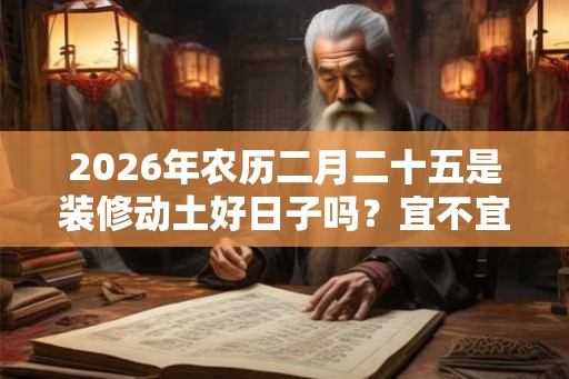 2026年农历二月二十五是装修动土好日子吗?宜不宜修造 2026年农历二月二十五是装修动土好日子吗?宜不宜修造