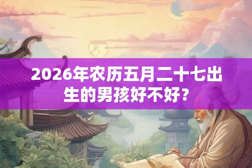 2026年农历五月二十七出生的男孩好不好？