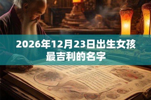 2026年12月23日出生女孩最吉利的名字 2026年12月23日出生女孩最吉利的名字