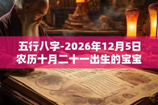 五行八字-2026年12月5日农历十月二十一出生的宝宝生辰起名