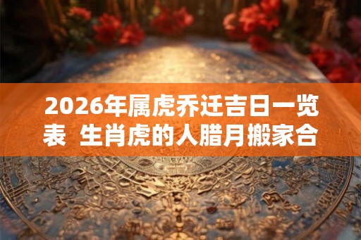 2026年属虎乔迁吉日一览表  生肖虎的人腊月搬家合适不