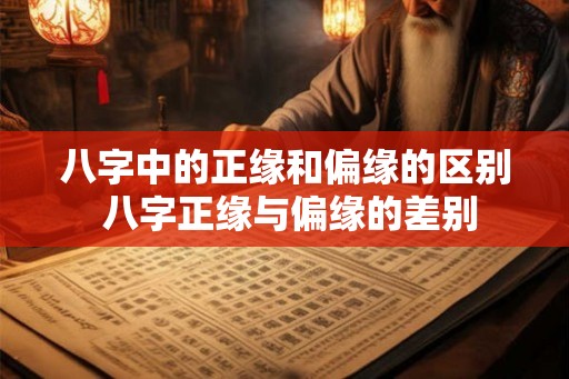 八字中的正缘和偏缘的区别 八字正缘与偏缘的差别