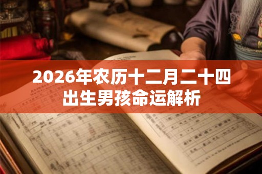 2026年农历十二月二十四出生男孩命运解析