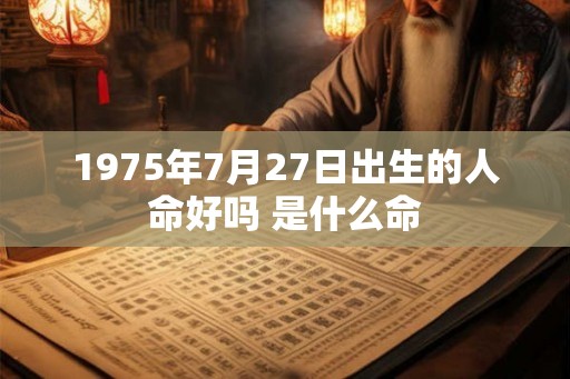 1975年7月27日出生的人命好吗 是什么命