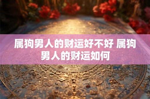 属狗男人的财运好不好 属狗男人的财运如何