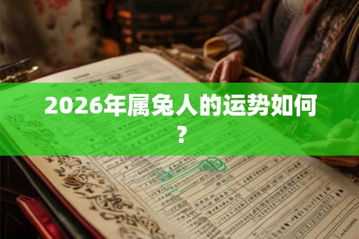 2026年属兔人的运势如何？