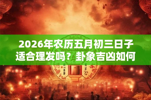 2026年农历五月初三日子适合理发吗？卦象吉凶如何？