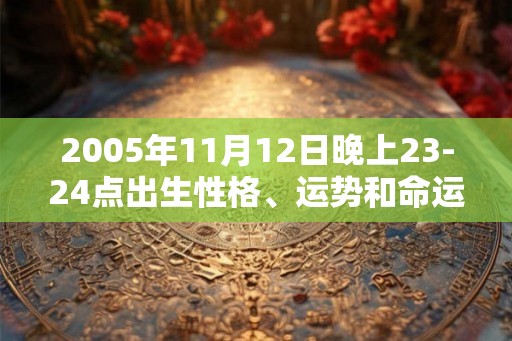 2005年11月12日晚上23-24点出生性格、运势和命运