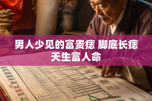 男人少见的富贵痣 脚底长痣天生富人命