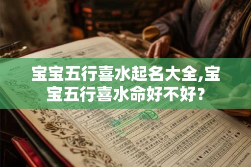 宝宝五行喜水起名大全,宝宝五行喜水命好不好？