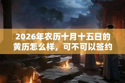 2026年农历十月十五日的黄历怎么样，可不可以签约？