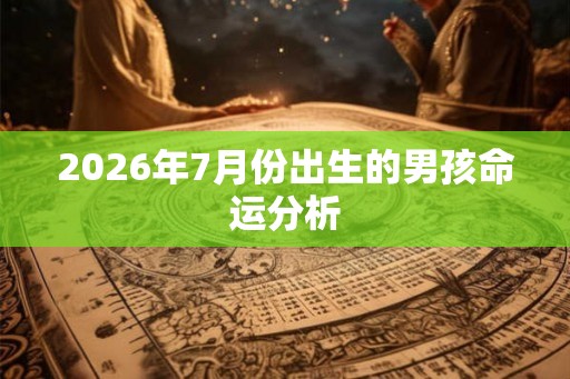 2026年7月份出生的男孩命运分析