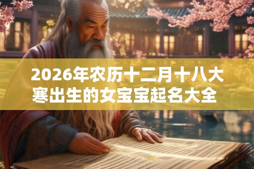 2026年农历十二月十八大寒出生的女宝宝起名大全  婉转好听