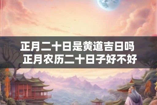 正月二十日是黄道吉日吗  正月农历二十日子好不好
