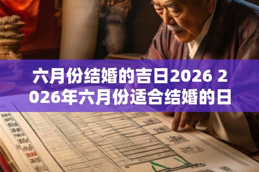 六月份结婚的吉日2026 2026年六月份适合结婚的日期是什么