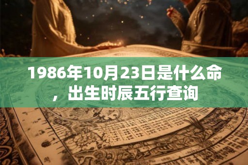 1986年10月23日是什么命,出生时辰五行查询 1986年10月23日是什么命,出生时辰五行查询