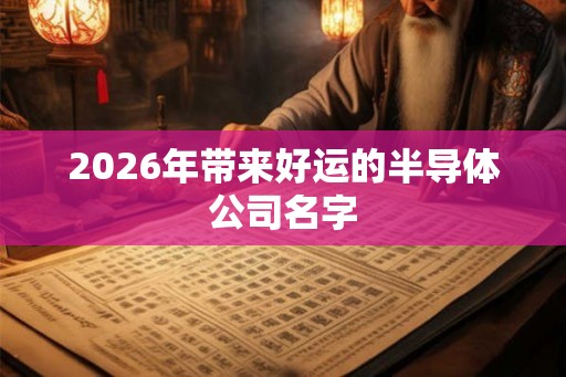 2026年带来好运的半导体公司名字
