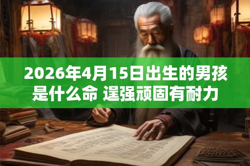 2026年4月15日出生的男孩是什么命 逞强顽固有耐力
