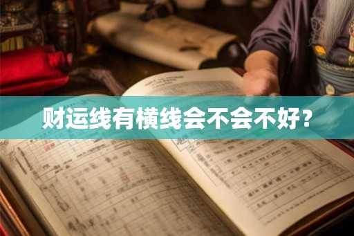 财运线有横线会不会不好？