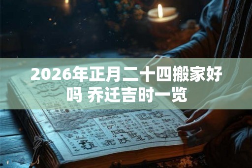 2026年正月二十四搬家好吗 乔迁吉时一览