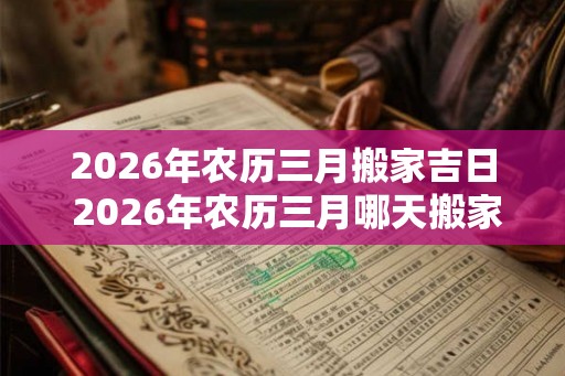 2026年农历三月搬家吉日 2026年农历三月哪天搬家最吉利 2026年农历三月搬家吉日 2026年农历三月哪天搬家最吉利