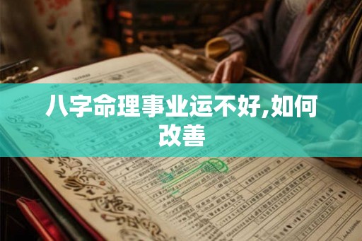 八字命理事业运不好,如何改善