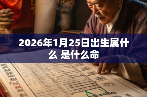 2026年1月25日出生属什么 是什么命
