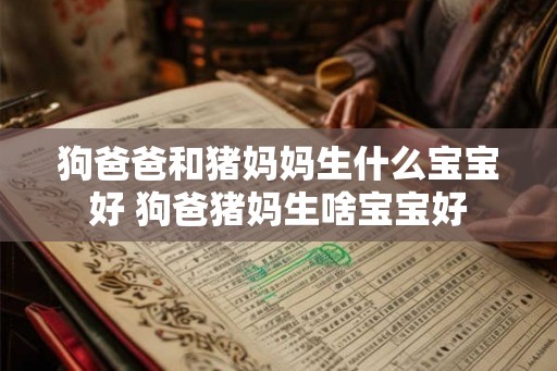 狗爸爸和猪妈妈生什么宝宝好 狗爸猪妈生啥宝宝好