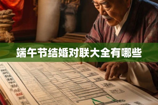 端午节结婚对联大全有哪些