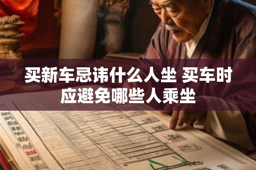 买新车忌讳什么人坐 买车时应避免哪些人乘坐