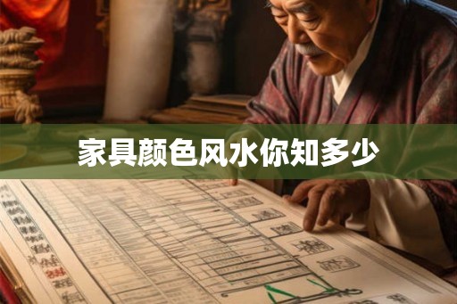家具颜色风水你知多少