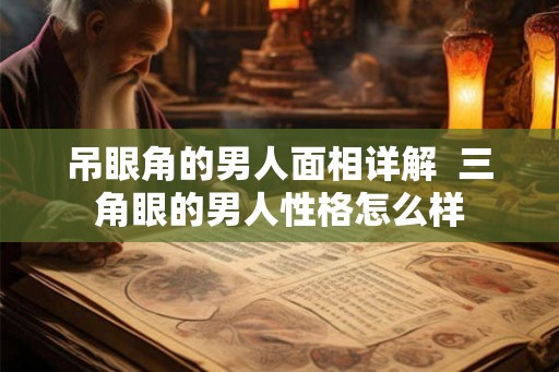 吊眼角的男人面相详解  三角眼的男人性格怎么样