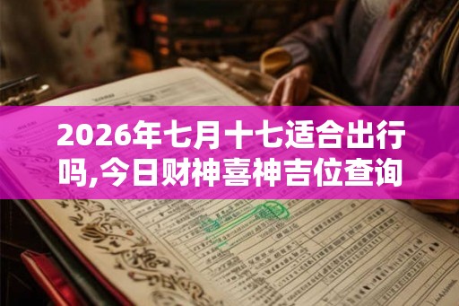 2026年七月十七适合出行吗,今日财神喜神吉位查询