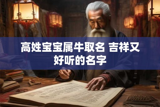 高姓宝宝属牛取名 吉祥又好听的名字