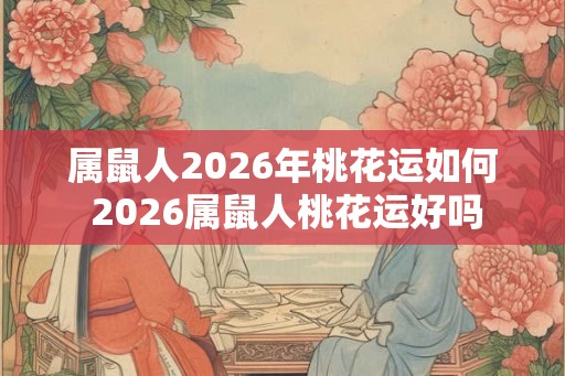 属鼠人2026年桃花运如何 2026属鼠人桃花运好吗
