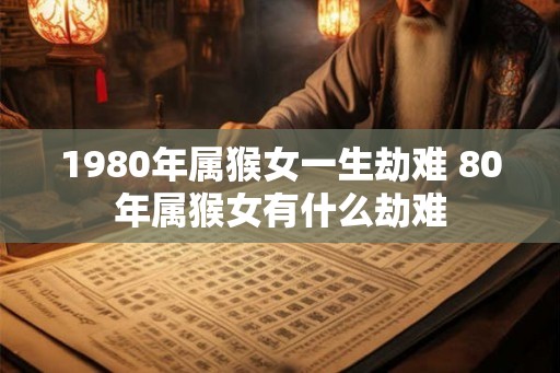 1980年属猴女一生劫难 80年属猴女有什么劫难