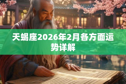 天蝎座2026年2月各方面运势详解 天蝎座2026年2月各方面运势详解