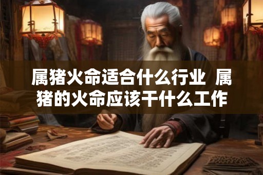 属猪火命适合什么行业  属猪的火命应该干什么工作