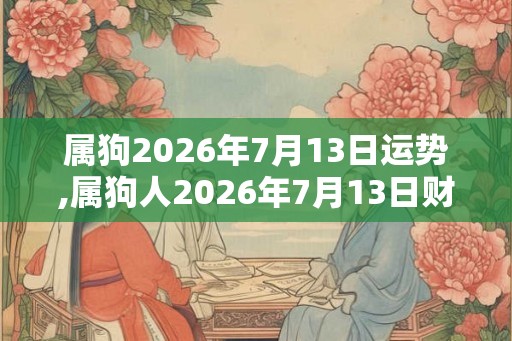 属狗2026年7月13日运势,属狗人2026年7月13日财运,生肖狗2026年7月13日运势 属狗2026年7月13日运势,属狗人2026年7月13日财运,生肖狗2026年7月13日运势