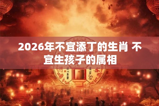 2026年不宜添丁的生肖 不宜生孩子的属相