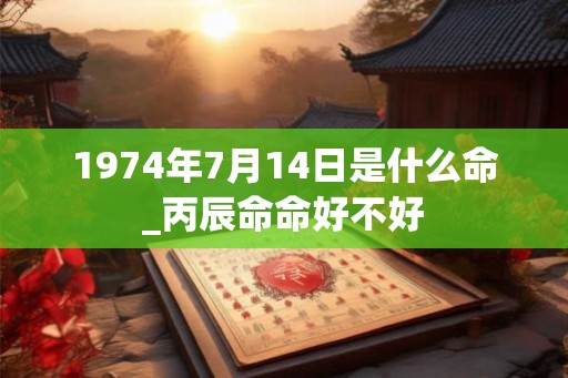 1974年7月14日是什么命_丙辰命命好不好