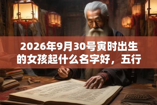 2026年9月30号寅时出生的女孩起什么名字好，五行属什么