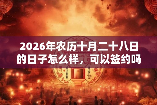 2026年农历十月二十八日的日子怎么样，可以签约吗？