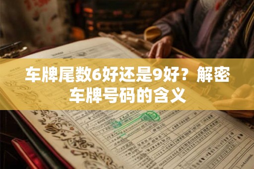 车牌尾数6好还是9好？解密车牌号码的含义