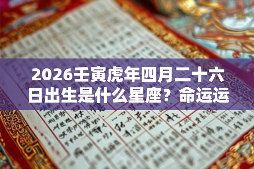 2026壬寅虎年四月二十六日出生是什么星座？命运运势如何？