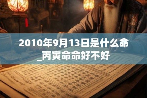2010年9月13日是什么命_丙寅命命好不好